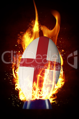 Composite image of england rugby ball