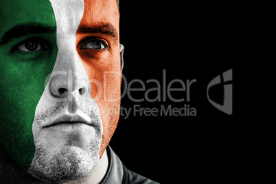 Composite image of ireland rugby player