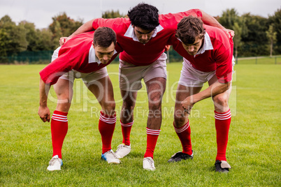 Rugby players ready to play