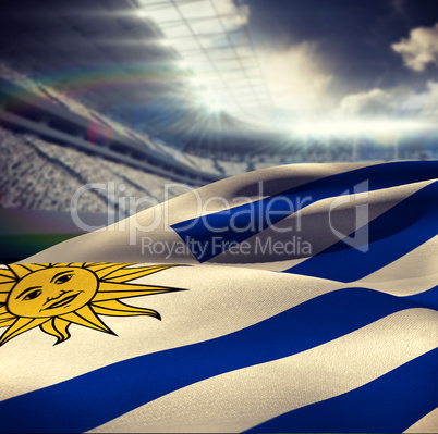 Composite image of waving uruguayan flag