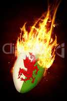 Composite image of wales rugby ball