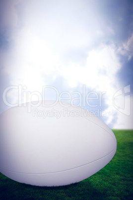 Composite image of rugby ball