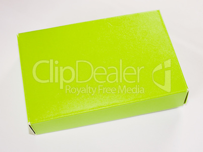 Retro look Green yellow paper box