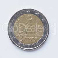 Greek 2 Euro coin