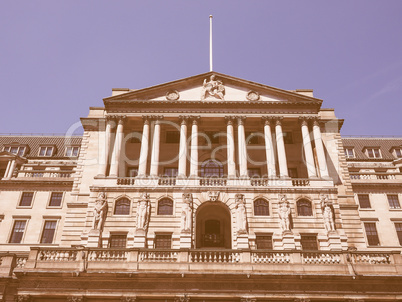 Retro looking Bank of England in London