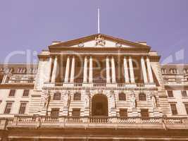 Retro looking Bank of England in London