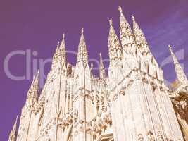 Retro looking Milan Cathedral