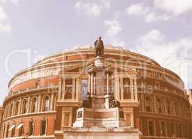 Retro looking Royal Albert Hall in London