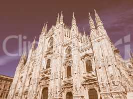 Retro looking Milan Cathedral