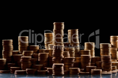 stacks of coins