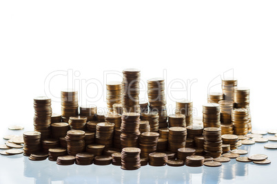 stacks of coins