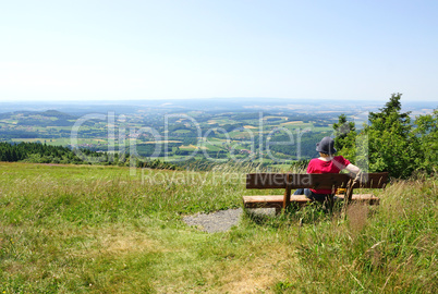 Relaxing on top of a mountain - Panorama View
