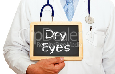Dry Eyes - Doctor with chalkboard