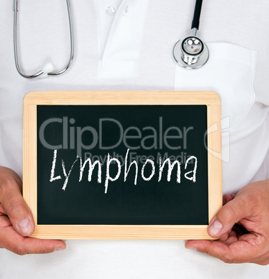 Lymphoma - Doctor with chalkboard