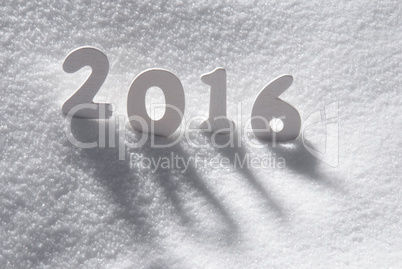 White Christmas Word 2016 On Snow
