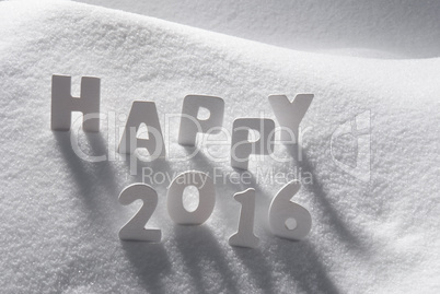 White Christmas Word Happy 2016 On Snow