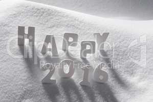 White Christmas Word Happy 2016 On Snow