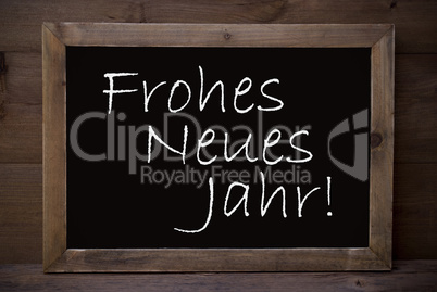 Chalkboard With Frohes Neues Jahr Means Happy New Year