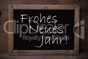 Chalkboard With Frohes Neues Jahr Means Happy New Year