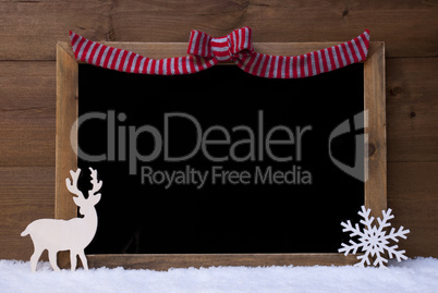 Christmas Chalkboard, Snowflake, Reindeer, Copy Space, Snow