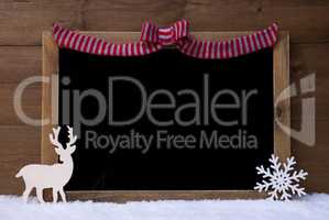 Christmas Chalkboard, Snowflake, Reindeer, Copy Space, Snow