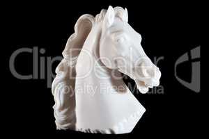 Classic white marble horse head statuette