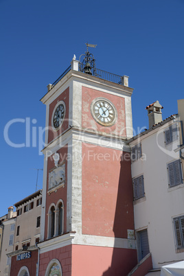 Uhrturm in Rovinj, Istrien