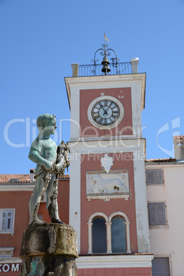 Uhrturm in Rovinj, Istrien