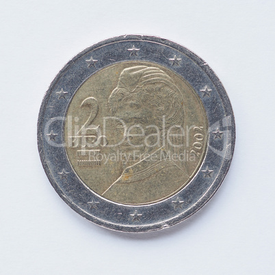 Austrian 2 Euro coin