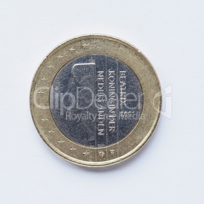 Dutch 1 Euro coin