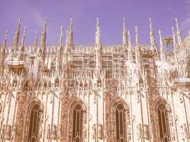 Retro looking Milan Cathedral