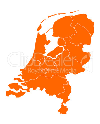 Karte der Niederlande