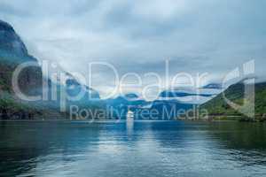 Cruise Liners On Hardanger fjorden