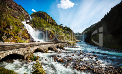 Latefossen waterfall Norway