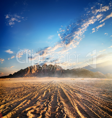 Mountains in desert