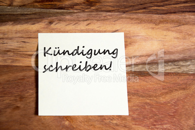 Kündigung schreiben