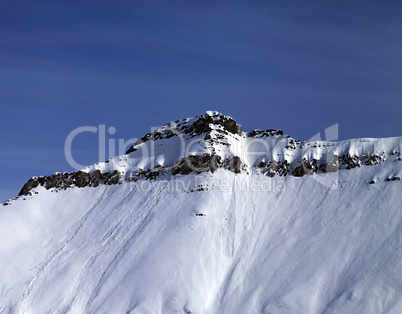 Slope with traces of avalanches