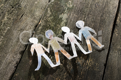 Paper made people figures