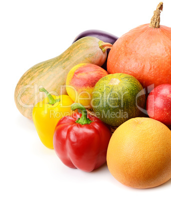 fruit and vegetable isolated on white background