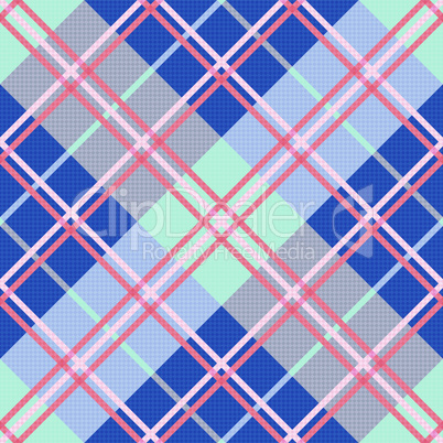 Diagonal seamless pattern in blue and pink