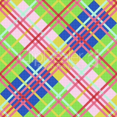 Diagonal seamless pattern in bright colors