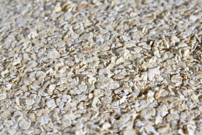 close-up on white oats surfase