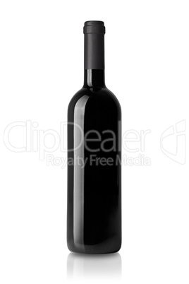Weinflasche Rotwein in schwarz