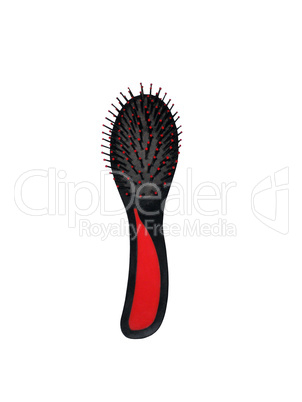 Comb the hair on a white background
