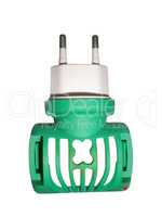 Green fumigator on a white background
