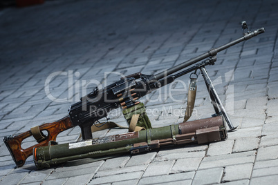 PKM and RPG-18 on the ground