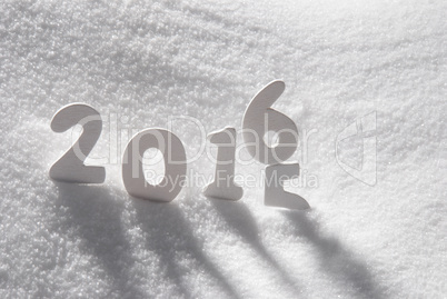 White Christmas Word 2015 2016 On Snow