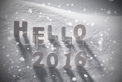 White Christmas Word 2016 2015 On Snow, Snowflakes