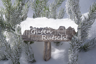 Sign Snow Fir Tree Guten Rutsch Mean Happy New Year