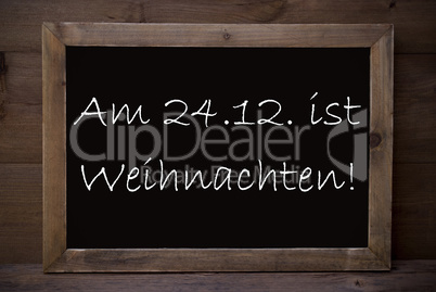 Chalkboard With Weihnachten Means Merry Christmas